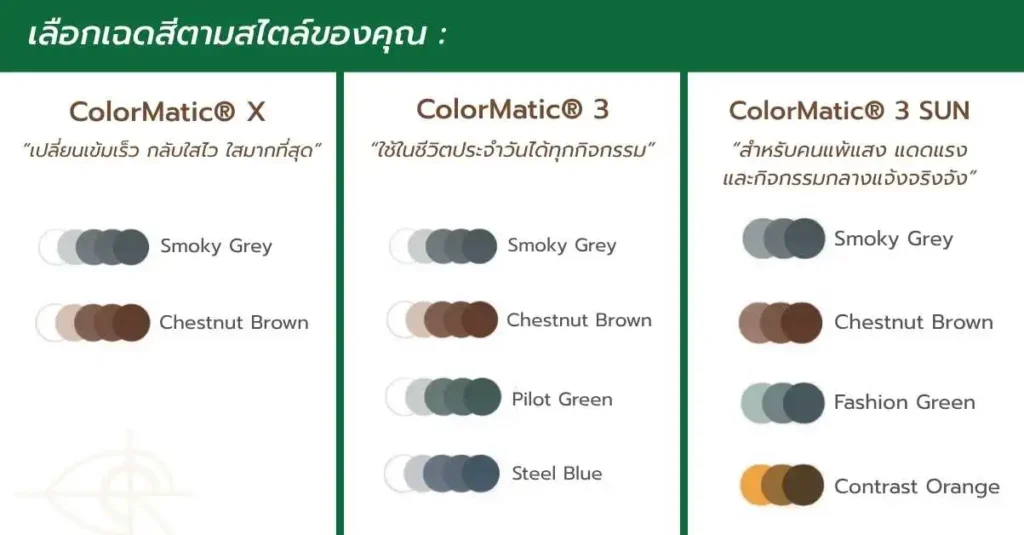 สี colormatic ให้เลือก